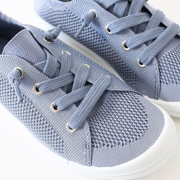 zubin blue mesh knit sneakers - Picture 3 of 8